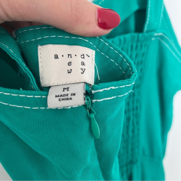 Green Dress with Tie Front - Picture 4 of 7